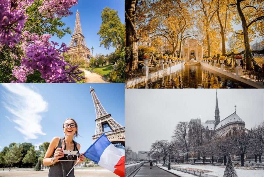 Thời tiết của Pháp đa dạng nhờ vị trí trải dài từ bờ Đại Tây Dương và Địa Trung Hải
