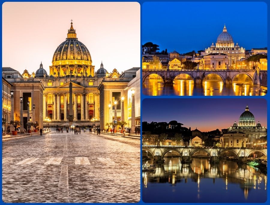 Khung cảnh rực rỡ của Vatican mỗi khi lên đèn