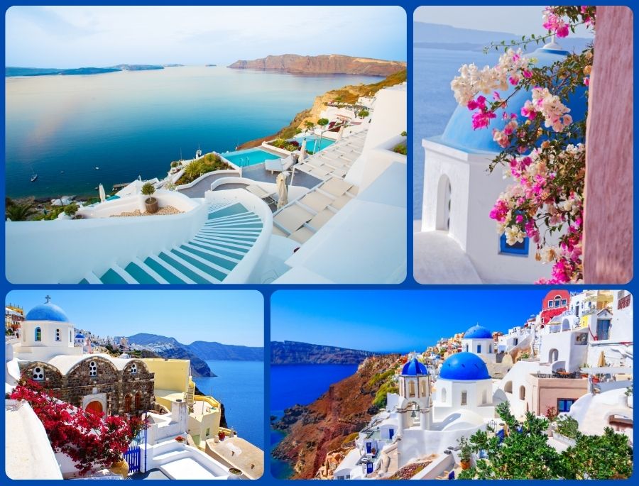 Thời tiết Santorini chịu ảnh hưởng đặc trưng của khí hậu Địa Trung Hải