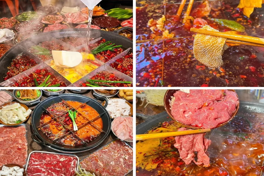 Lẩu Trùng Khánh là món ăn biểu tượng của thành phố và là trải nghiệm ẩm thực không thể bỏ qua