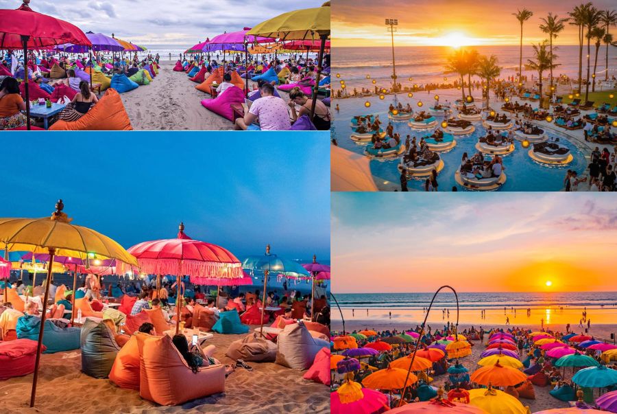 Khung cảnh ngắm hoàng hôn mộng mơ tại bãi biển Kuta