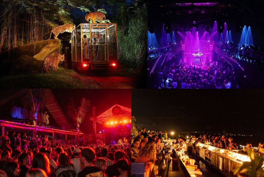 Khi màn đêm buông xuống, Kuta hóa mình thành một thành phố không ngủ, rực rỡ ánh đèn