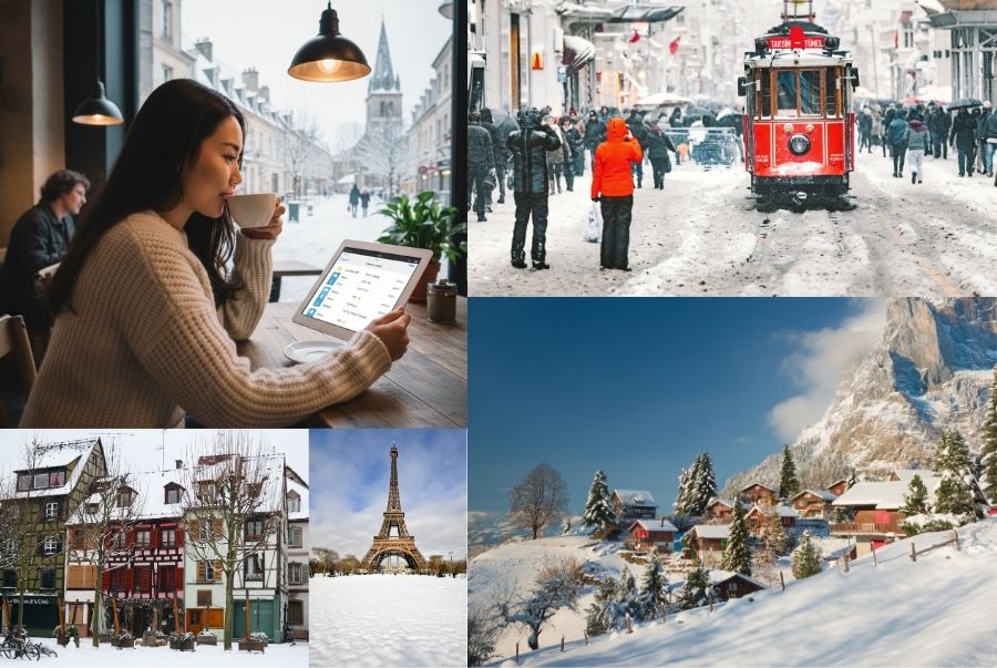 Hành trình du lịch Châu Âu mùa đông sở hữu vô số các địa điểm du lịch đẹp