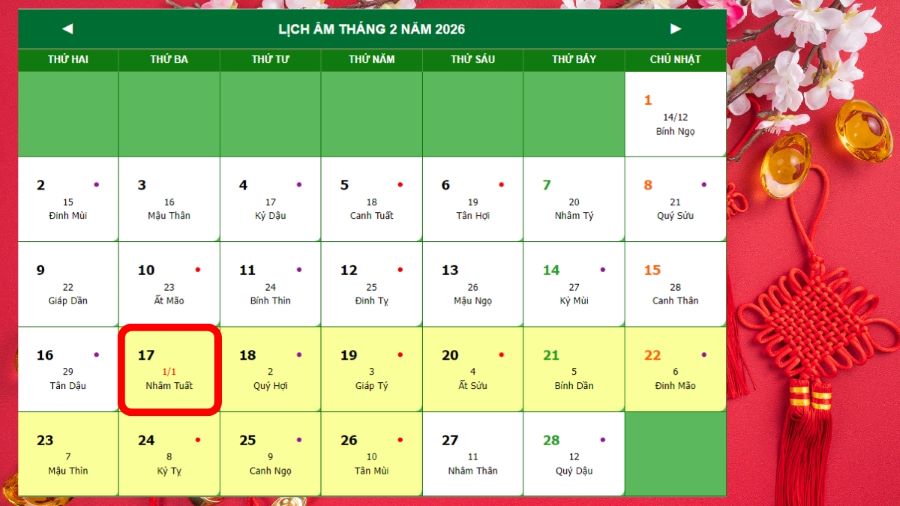  Phương án nghỉ Tết Âm lịch năm 2026 đang được đề xuất với thời gian 7 ngày liên tục