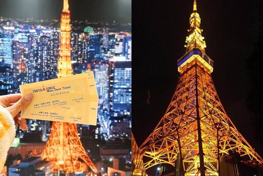 Khung cảnh Tháp Tokyo trở nên rực rỡ mỗi khi màn đêm buông xuống