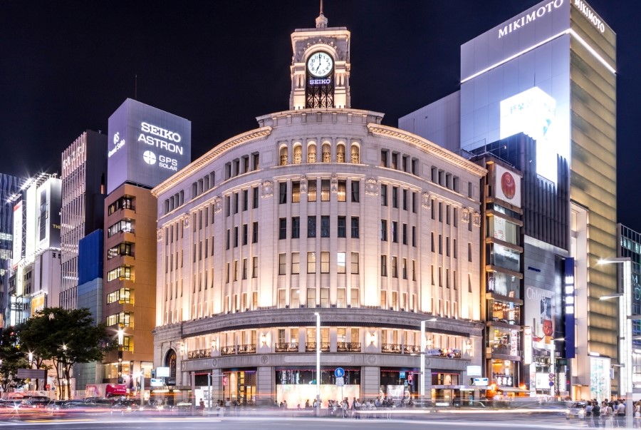 Toàn cảnh Tòa tháp Ginza Wako nổi tiếng