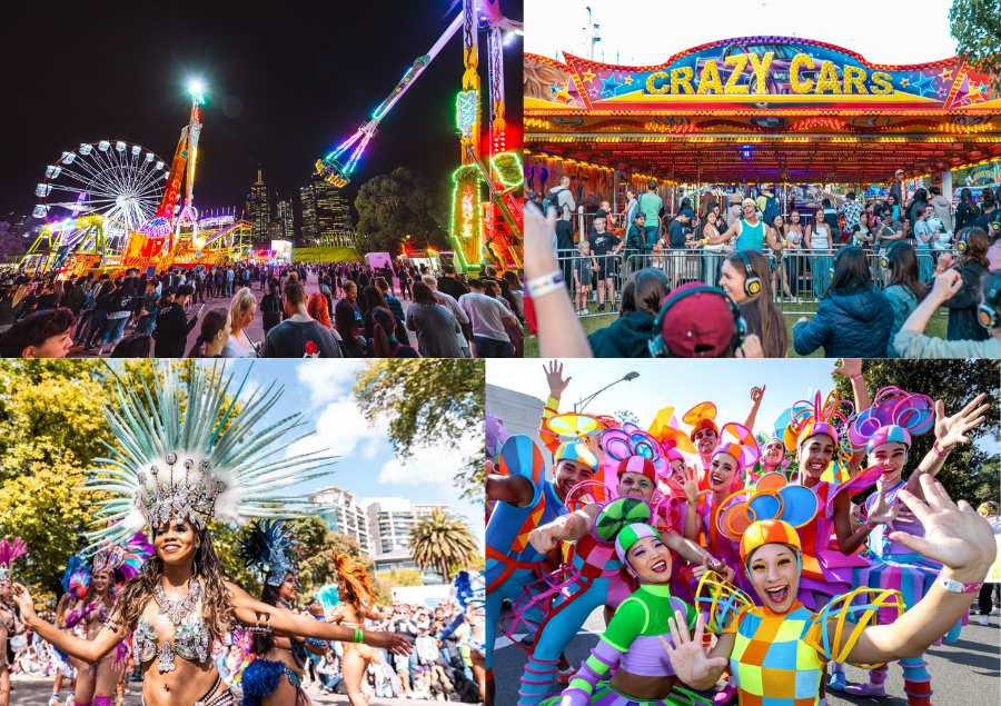 Moomba là một trong những lệ hội đường phố nổi tiếng của nước Úc vào mùa thu