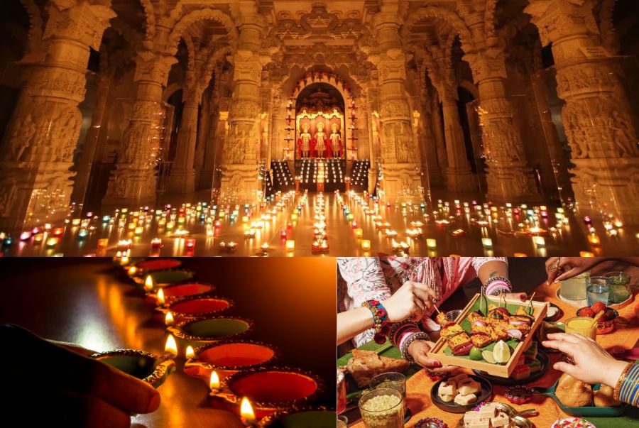 Khung cảnh ngập tràn ánh sáng trong thời gian diễn ra lễ hội