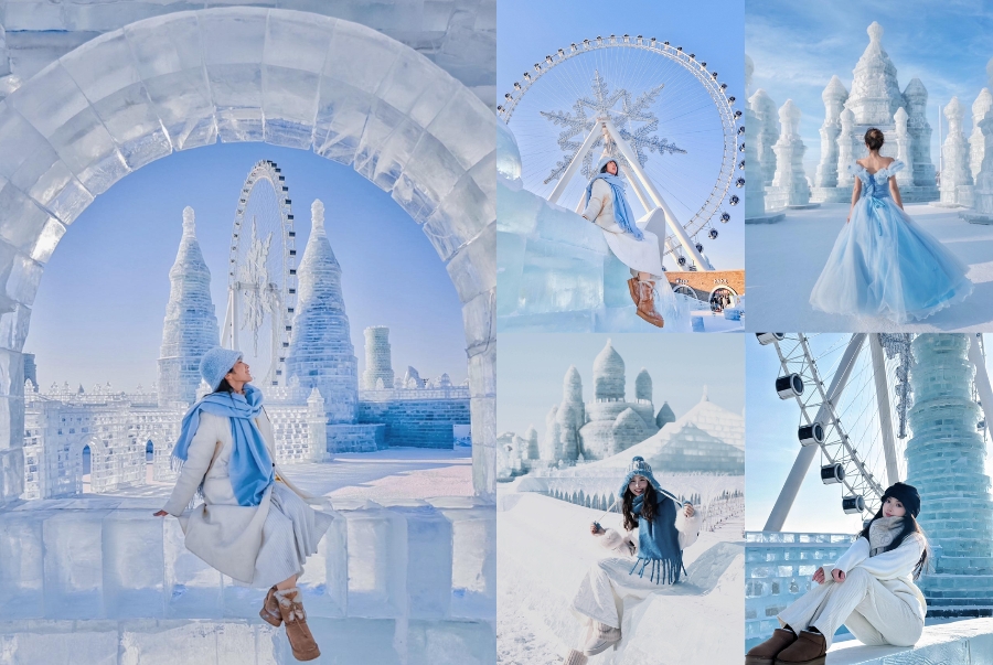 Lễ hội băng đăng quốc tế Cáp Nhĩ Tân tại công viên băng tuyết thế giới được rất nhiều tín đồ sống ảo săn đón