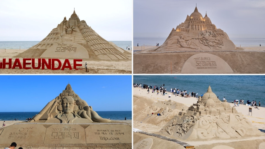 Lễ hội cát Haeundae được tổ chức thường niên tại bãi biển Haeundae nổi tiếng của thành phố Busan
