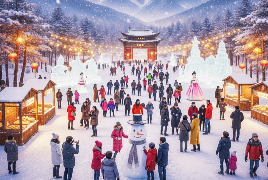 Xứ sở kim chi luôn có những lễ hội vô cùng đặc sắc và sôi động vào mỗi mùa đông