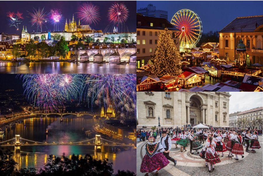 Lễ hội năm mới tại Budapest mở ra một sân khấu lễ hội ngoài trời đầy màu sắc