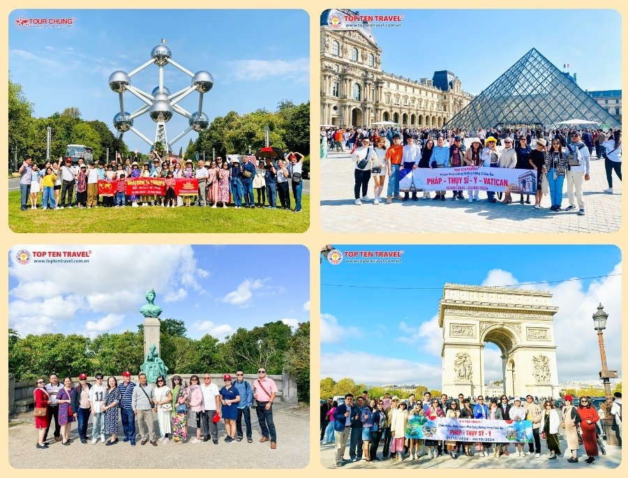 Các đoàn du lịch Châu Âu của Top Ten Travel luôn khởi hành theo đúng lịch trình đã đề ra