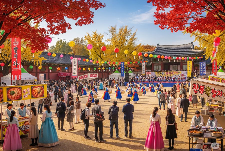 Mùa thu tại Seoul là thời điểm đẹp nhất trong năm để du khách tận hưởng không khí lễ hội