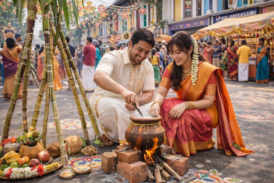 Pongal là lễ hội mừng mùa gặt quan trọng của cộng đồng người Tamil theo đạo Hindu