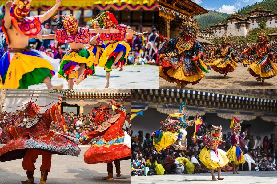 Khung cảnh nhộn nhịp tại Lễ hội Tshechu nổi tiếng