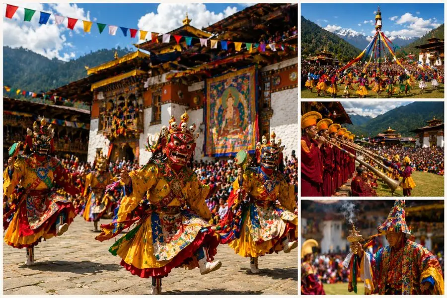Tham gia lễ hội nổi tiếng tại Bhutan du khách sẽ hiểu thêm về bản sắc văn hóa, tín ngưỡng của người dân bản địa