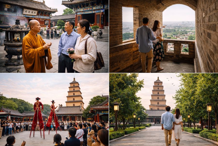 Một số các hoạt động hấp dẫn tại khu vực Tháp Đại Nhạn Trung Quốc