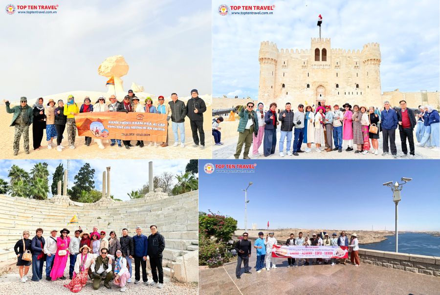 Đoàn Khách Top Ten Travel khám phá Ai Cập, vùng đất của Kim Tự Tháp, của dòng sông Nile và nền văn minh rực rỡ 