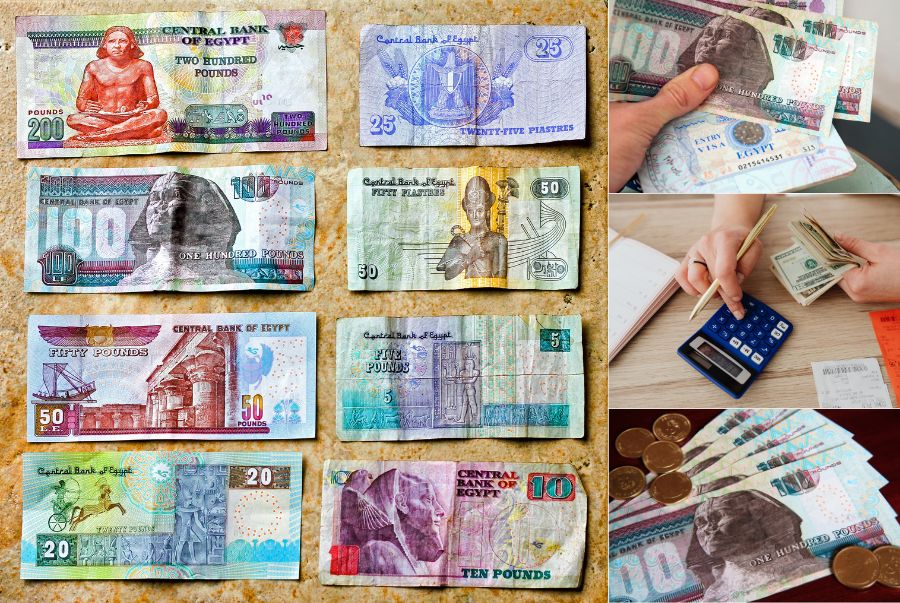 Tiền tệ chính thức tại Ai Cập là bảng Ai Cập (EGP)