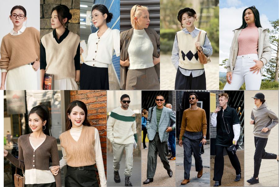 Áo len và áo thun dài tay là sự lựa chọn để làm lớp lót linh hoạt