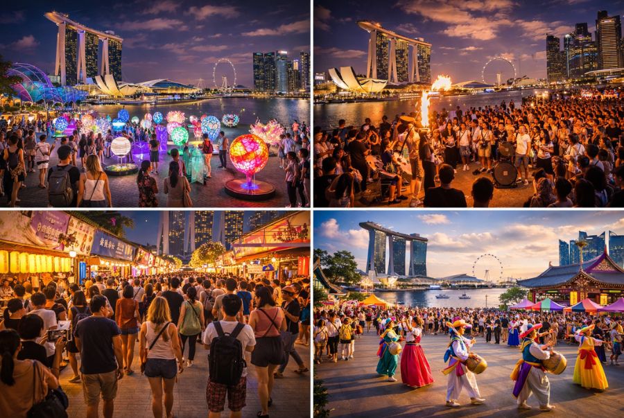 Một số các lễ hội nổi tiếng được tổ chức tại Marina Bay