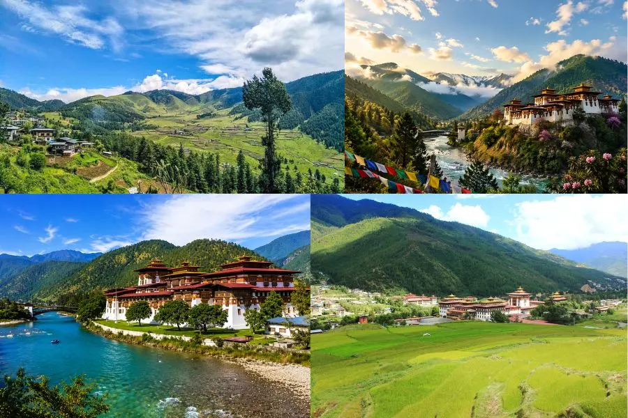 Môi trường được bao phủ bởi không gian xanh tại Bhutan