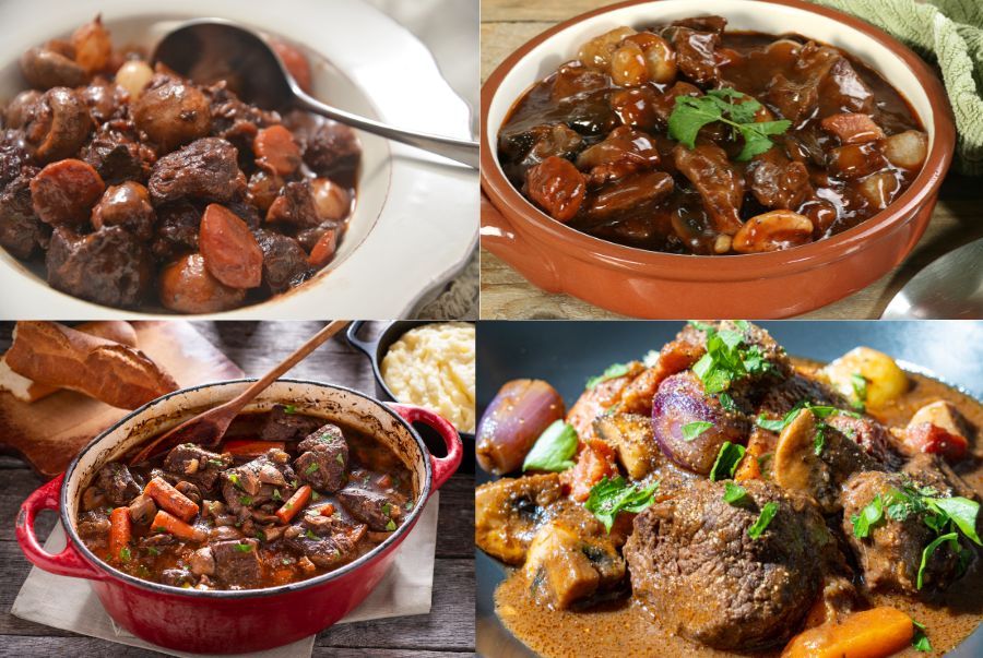 Bò hầm rượu vang là món ăn minh chứng cho sự kết hợp hoàn hảo giữa ẩm thực và rượu vang Pháp