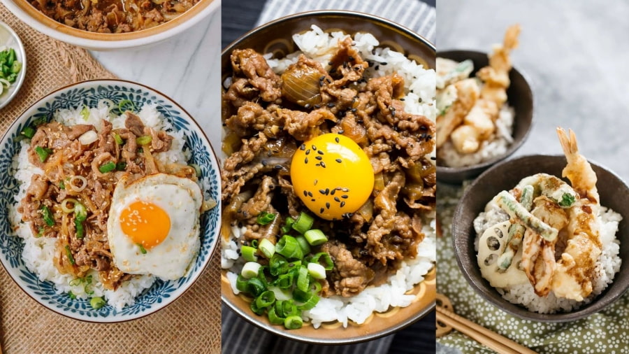 Donburi là món cơm tô quen thuộc của Nhật Bản