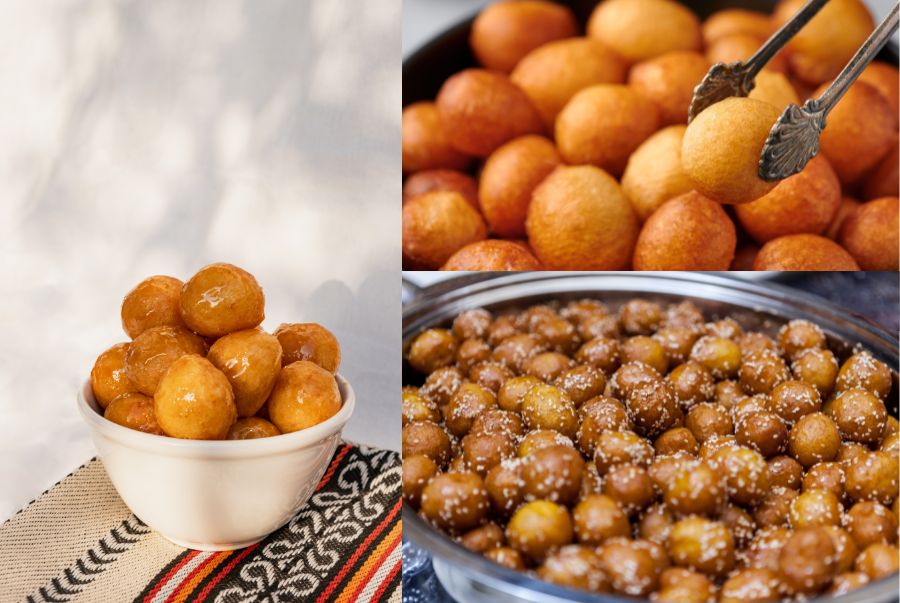 Luqaimat là một món bánh ngọt nhỏ nhắn, giòn rụm, vàng ươm