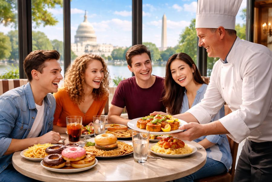 Washington D.C ghi dấu ấn mạnh mẽ trong lòng du khách bởi nền ẩm thực đa dạng và giàu bản sắc