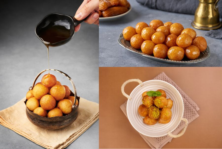 Những viên Luqaimat giòn tan mang hương vị vừa ngọt ngào, vừa tinh tế