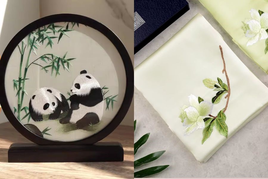 Sản phẩm thêu Shu - tinh hoa nghệ thuật Trung Hoa với nét chỉ mềm mại và tinh tế