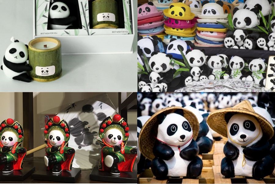 Những món quà lưu niệm gắn liền với hình ảnh gấu trúc quốc bảo