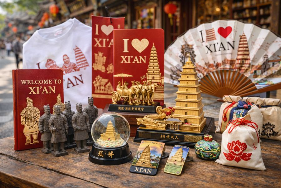 Các món đồ lưu niệm mang biểu tượng của Tây An