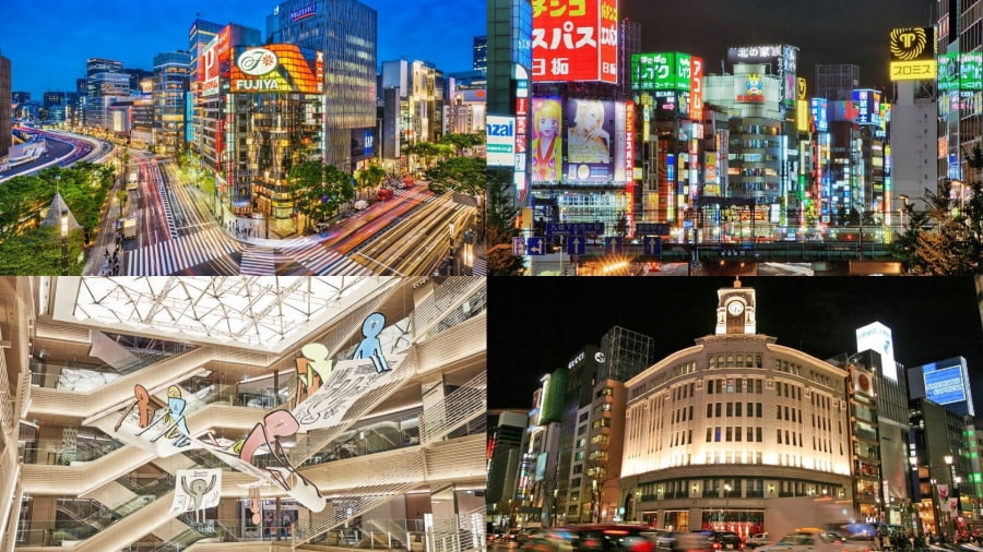 Khu vực Ginza ở Tokyo được mệnh danh là 'Đại lộ Champs-Élysées của Tokyo', nơi tập trung vô số cửa hàng hàng hiệu trên khắp thế giới