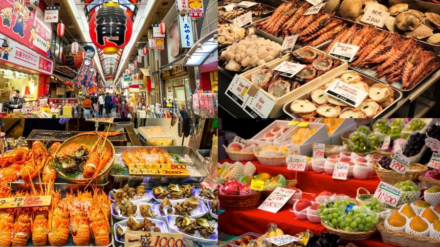 Chợ Kuromon Ichiba là một thiên đường ẩm thực mà bất cứ du khách nào cũng nên ghé thăm