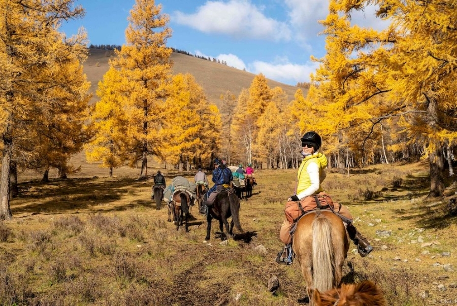Trekking và cưỡi ngựa giữa sắc thu vàng là trải nghiệm được nhiều du khách yêu thích