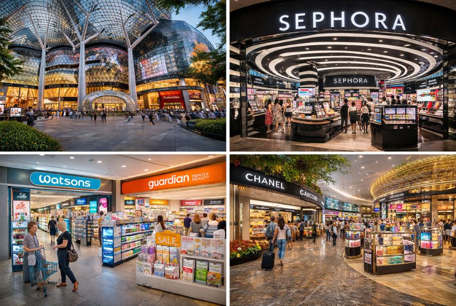 Các địa điểm tập trung nhiều thương hiệu mỹ phẩm lớn tại Singapore