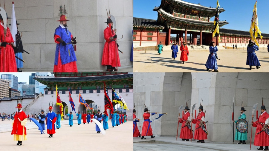 Sau khi hoàn tất việc giao nhận nhiệm vụ, đội gác cũ sẽ diễu hành trở về, nhường lại vị trí cho đội gác mới