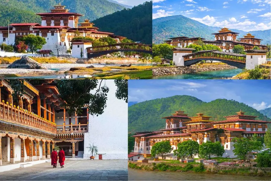 Punakha Dzong là sự kết hợp hài hòa giữa các yếu tố mang phong cách truyền thống Bhutan 