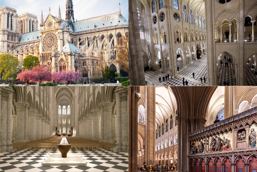 Những khu vực tham quan tại nhà thờ Đức Bà