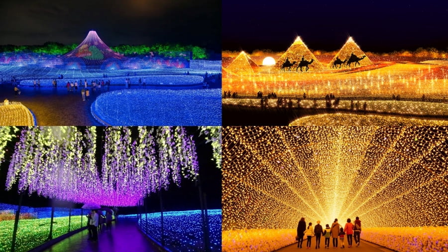 Lễ hội ánh sáng Nabana no Sato ở tỉnh Mie mang đến một trải nghiệm lung linh và huyền ảo