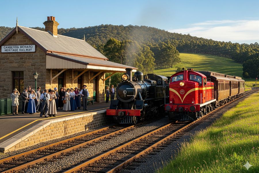 Chuyến tàu di sản Canberra Monaro Heritage Railway mang hơi thở lịch sử của nước Úc