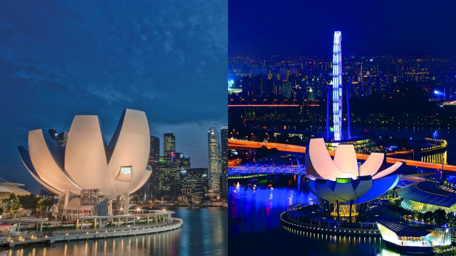 ArtScience Museum là một trong những địa điểm check-in ở Singapore thu hút giới trẻ yêu nghệ thuật và công nghệ