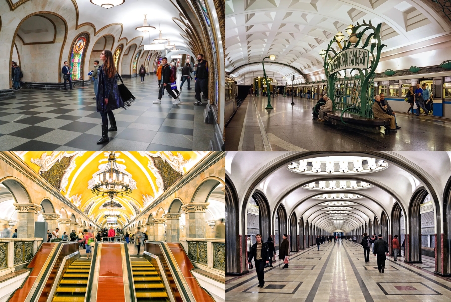 Tàu điện ngầm là một công trình hấp dẫn nhiều du khách đến tham quan