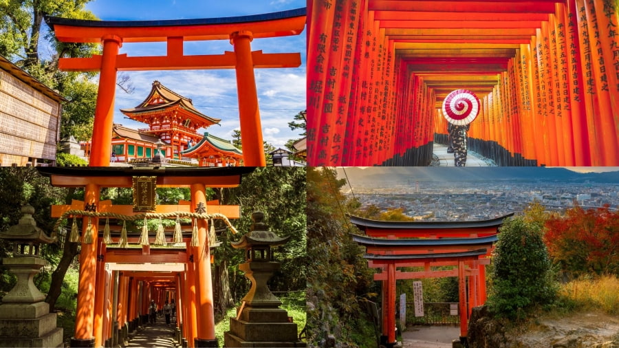 Đền Fushimi Inari Taisha ở Kyoto nổi bật như một biểu tượng huyền thoại, thu hút hàng triệu du khách mỗi năm