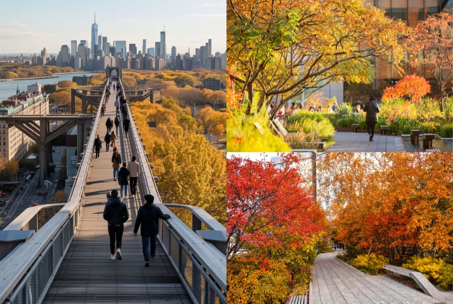 The High Line là công viên trên cao nổi tiếng xây dựng trên tuyến đường sắt cũ
