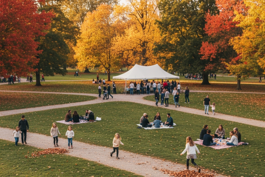 Wave Hill vào mùa thu là nơi picnic yêu thích của nhiều người dân địa phương