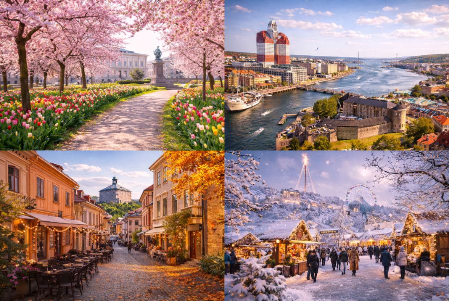 Đặc điểm khí hậu trong suốt 4 mùa tại Gothenburg